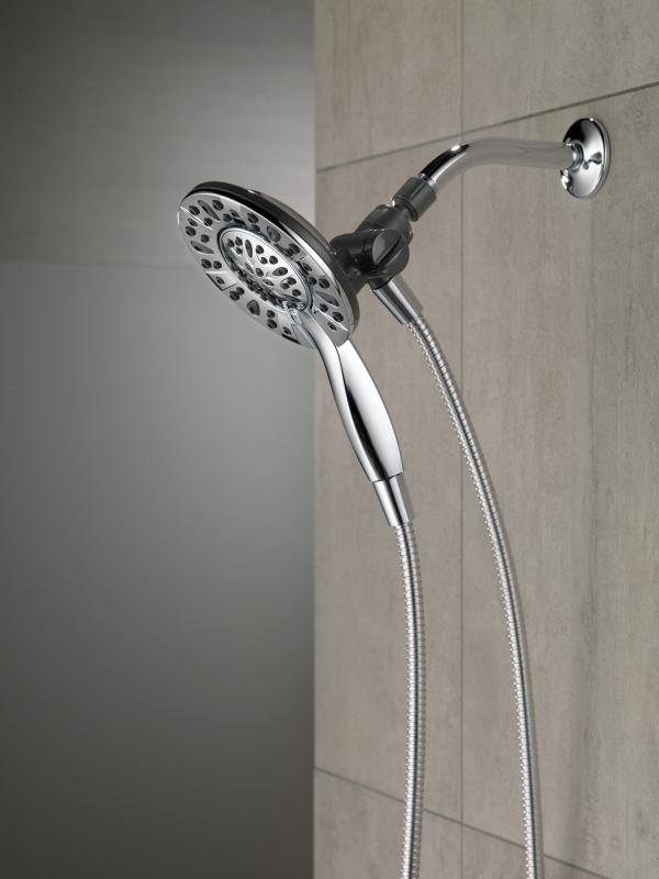 DELTA Universal Showering Components In2ition 4-Setting Two-in-One Shower — Chrome
