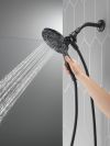 DELTA Universal Showering Components In2ition 4-Setting Two-in-One Shower — Matte Black