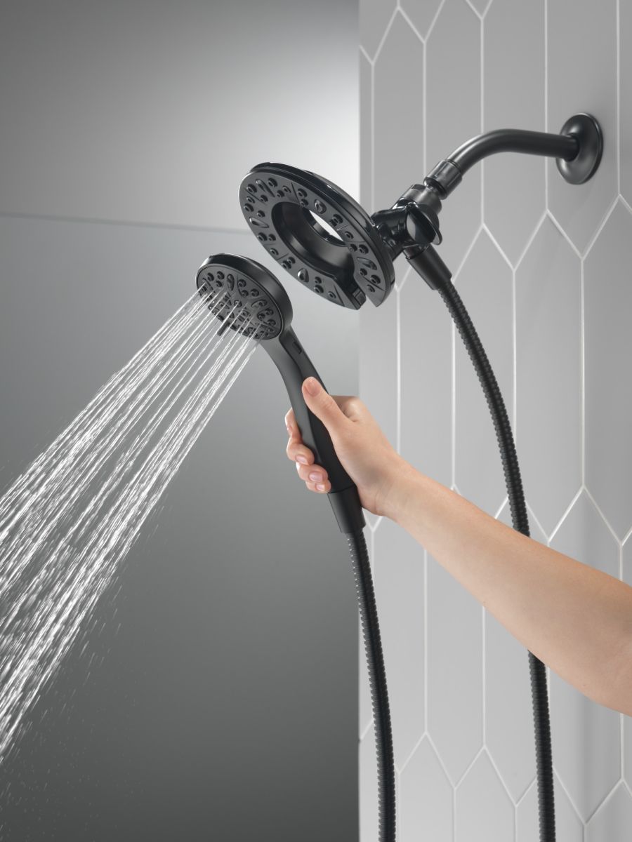 DELTA Universal Showering Components In2ition 4-Setting Two-in-One Shower — Matte Black