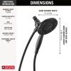 DELTA Universal Showering Components In2ition 4-Setting Two-in-One Shower — Matte Black