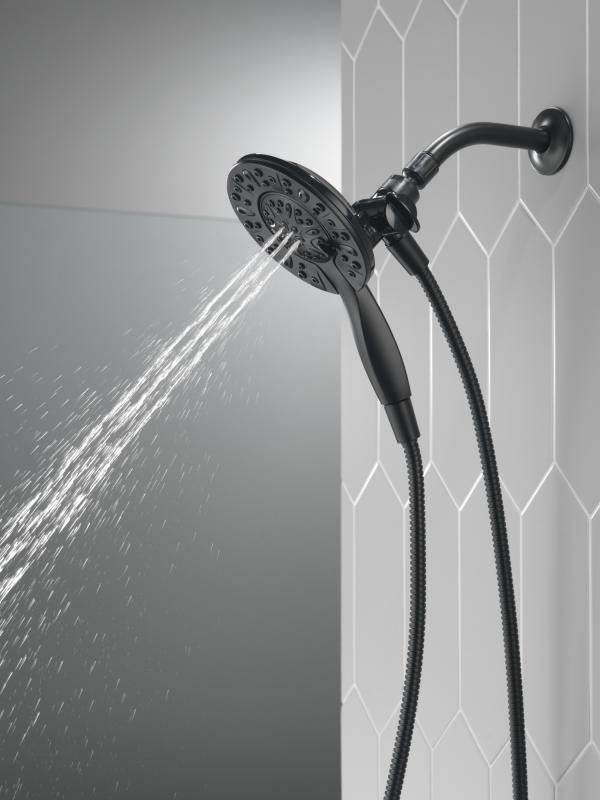 DELTA Universal Showering Components In2ition 4-Setting Two-in-One Shower — Matte Black