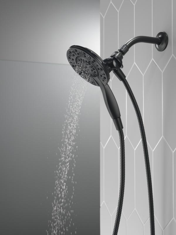 DELTA Universal Showering Components In2ition 4-Setting Two-in-One Shower — Matte Black