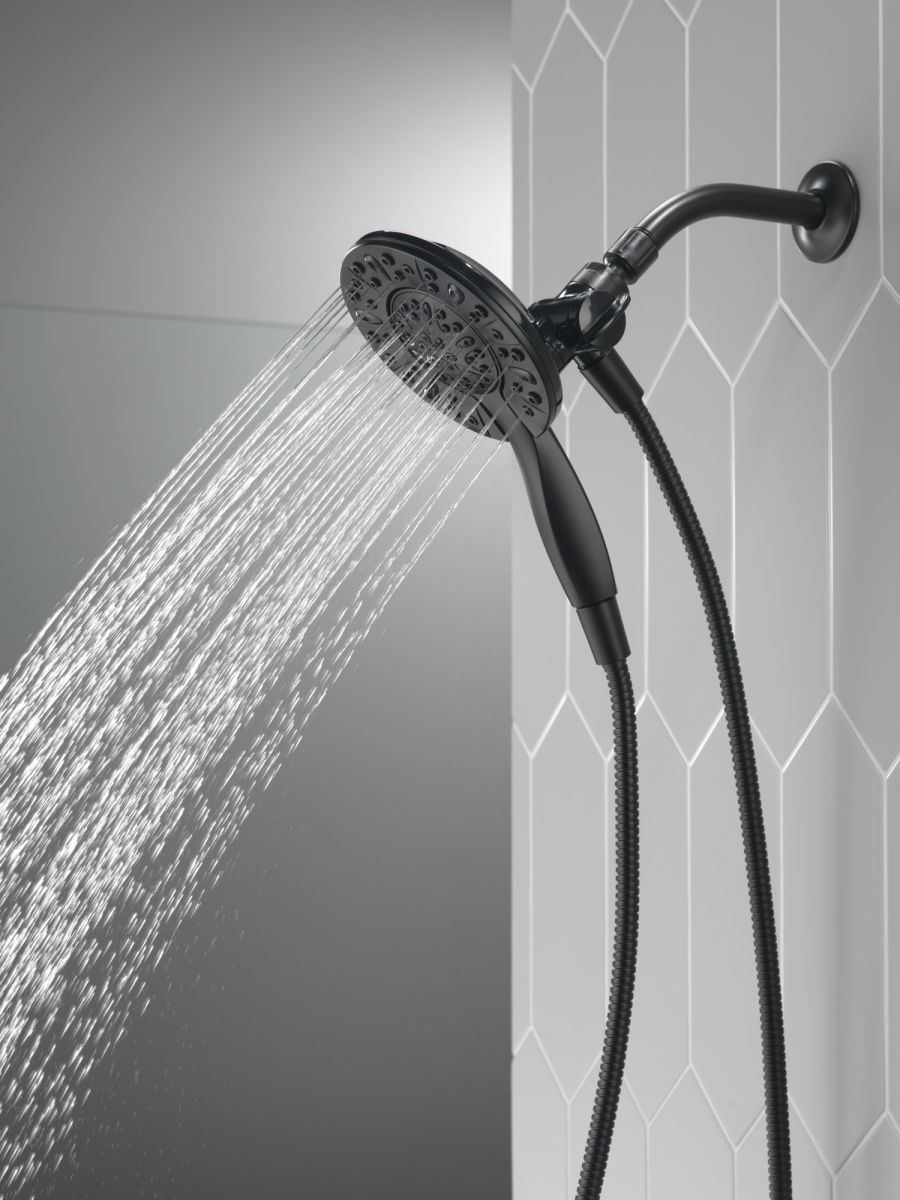 DELTA Universal Showering Components In2ition 4-Setting Two-in-One Shower — Matte Black
