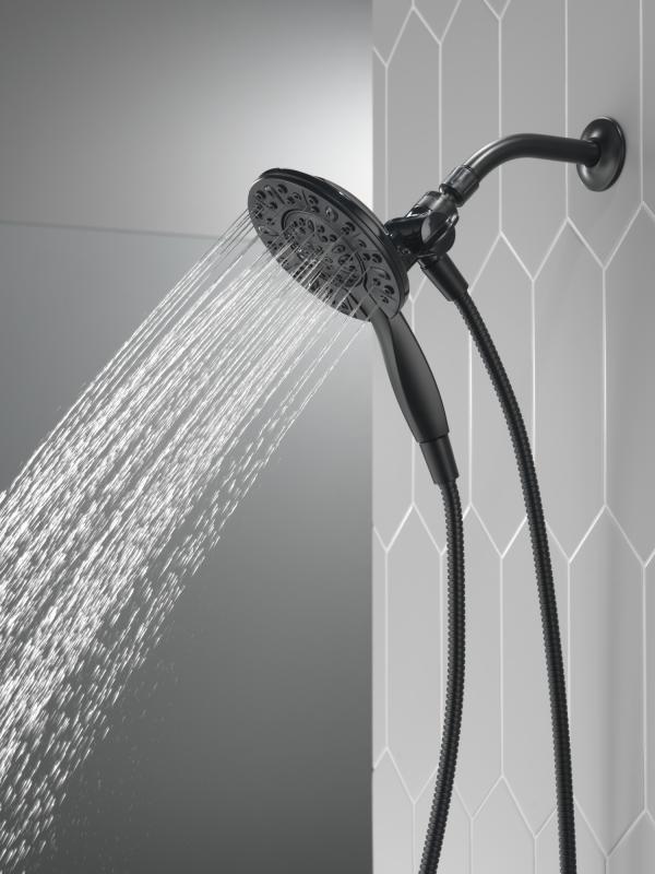 DELTA Universal Showering Components In2ition 4-Setting Two-in-One Shower — Matte Black