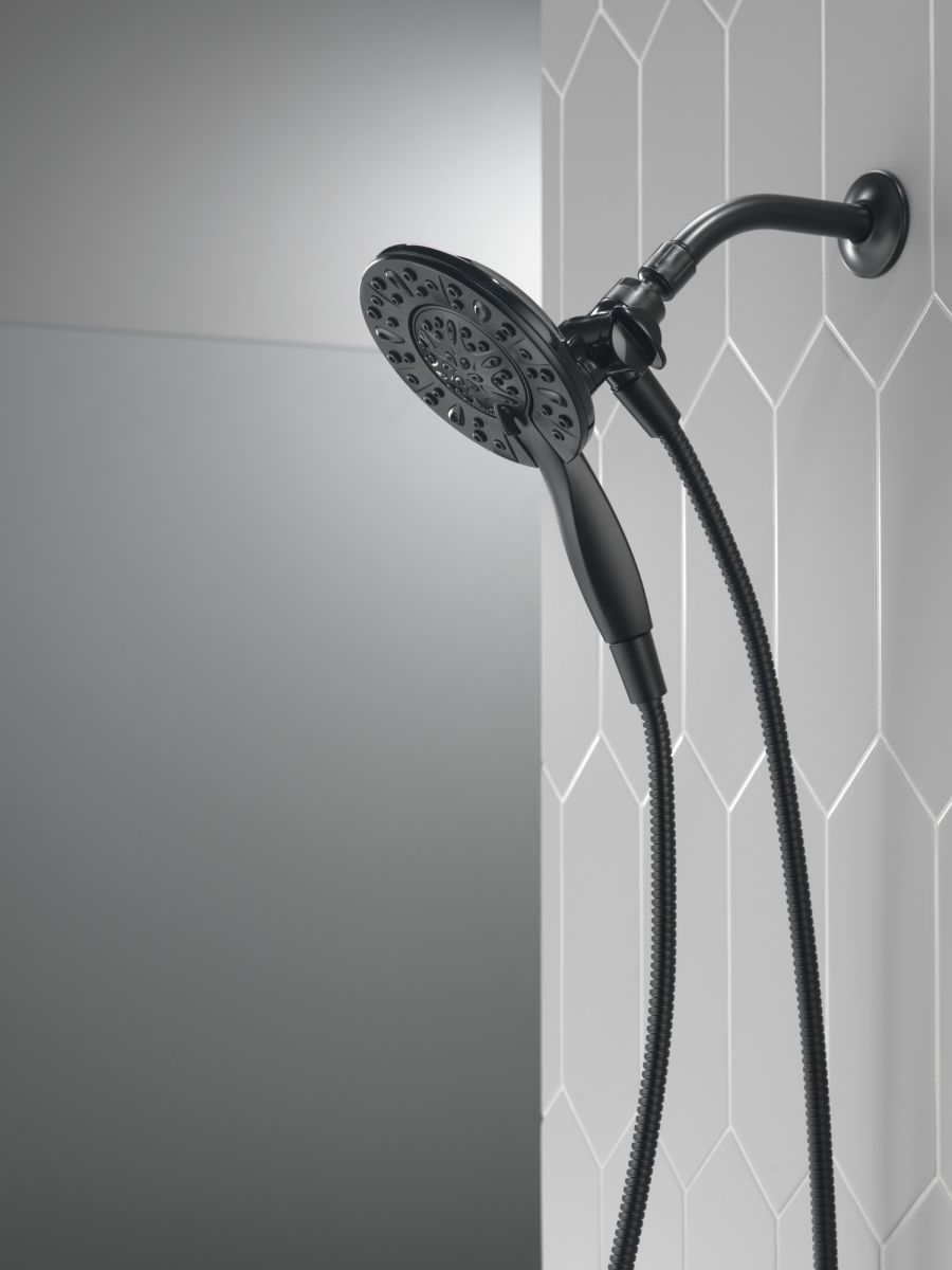 DELTA Universal Showering Components In2ition 4-Setting Two-in-One Shower — Matte Black