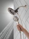 DELTA Universal Showering Components In2ition 4-Setting Two-in-One Shower — Satin Nickel