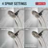 DELTA Universal Showering Components In2ition 4-Setting Two-in-One Shower — Satin Nickel