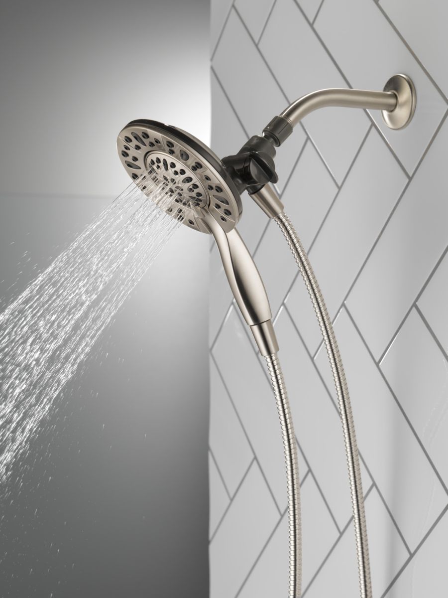 DELTA Universal Showering Components In2ition 4-Setting Two-in-One Shower — Satin Nickel