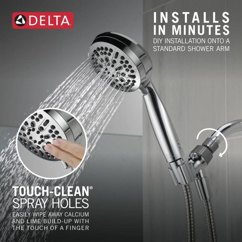 DELTA Universal Showering Components 5 Setting Hand Shower — Chrome