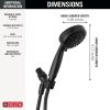 DELTA Universal Showering Components 5 Setting Hand Shower — Matte Black