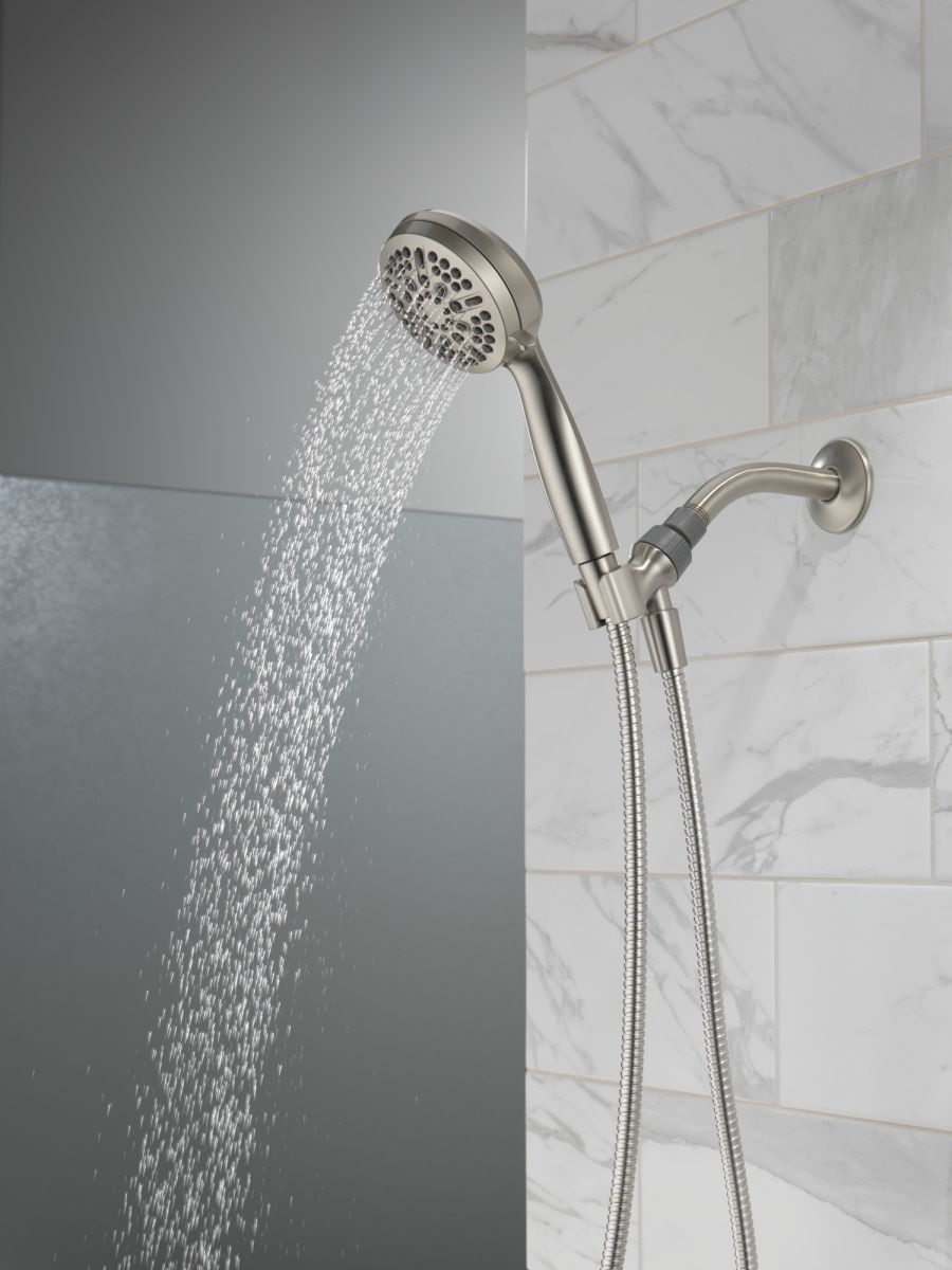 DELTA Universal Showering Components 5 Setting Hand Shower — Spotshield Brushed Nickel
