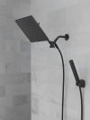 DELTA Universal Showering Components 10 inch Raincan Shower Head & Hand Held Combo with Adjustable Extension Arm — Matte Black