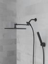 DELTA Universal Showering Components 10 inch Raincan Shower Head & Hand Held Combo with Adjustable Extension Arm — Matte Black