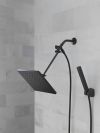 DELTA Universal Showering Components 10 inch Raincan Shower Head & Hand Held Combo with Adjustable Extension Arm — Matte Black