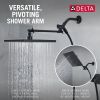 DELTA Universal Showering Components 10 inch Raincan Shower Head & Hand Held Combo with Adjustable Extension Arm — Matte Black