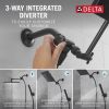 DELTA Universal Showering Components 10 inch Raincan Shower Head & Hand Held Combo with Adjustable Extension Arm — Matte Black