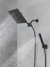 DELTA Universal Showering Components 10 inch Raincan Shower Head & Hand Held Combo with Adjustable Extension Arm — Matte Black