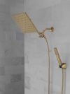 DELTA Universal Showering Components 10 inch Raincan Shower Head & Hand Held Combo with Adjustable Extension Arm — Champagne Bronze