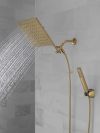 DELTA Universal Showering Components 10 inch Raincan Shower Head & Hand Held Combo with Adjustable Extension Arm — Champagne Bronze