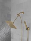DELTA Universal Showering Components 10 inch Raincan Shower Head & Hand Held Combo with Adjustable Extension Arm — Champagne Bronze