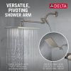 DELTA Universal Showering Components 10 inch Raincan Shower Head & Hand Held Combo with Adjustable Extension Arm — Spotshield Brushed Nickel