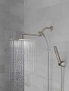 DELTA Universal Showering Components 10 inch Raincan Shower Head & Hand Held Combo with Adjustable Extension Arm — Spotshield Brushed Nickel