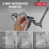DELTA Universal Showering Components 10 inch Raincan Shower Head & Hand Held Combo with Adjustable Extension Arm — Chrome