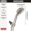 DELTA Universal Showering Components H2Okinetic 6-Setting Hand Shower — Satin Nickel