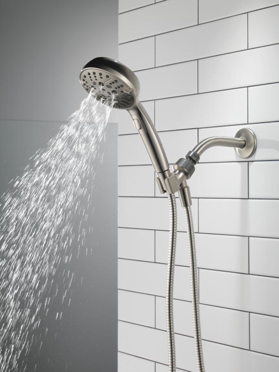 DELTA Universal Showering Components H2Okinetic 6-Setting Hand Shower — Satin Nickel
