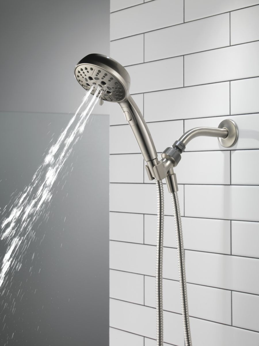DELTA Universal Showering Components H2Okinetic 6-Setting Hand Shower — Satin Nickel