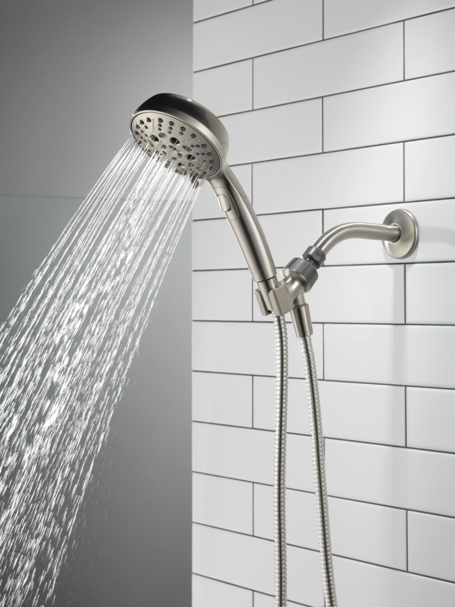 DELTA Universal Showering Components H2Okinetic 6-Setting Hand Shower — Satin Nickel