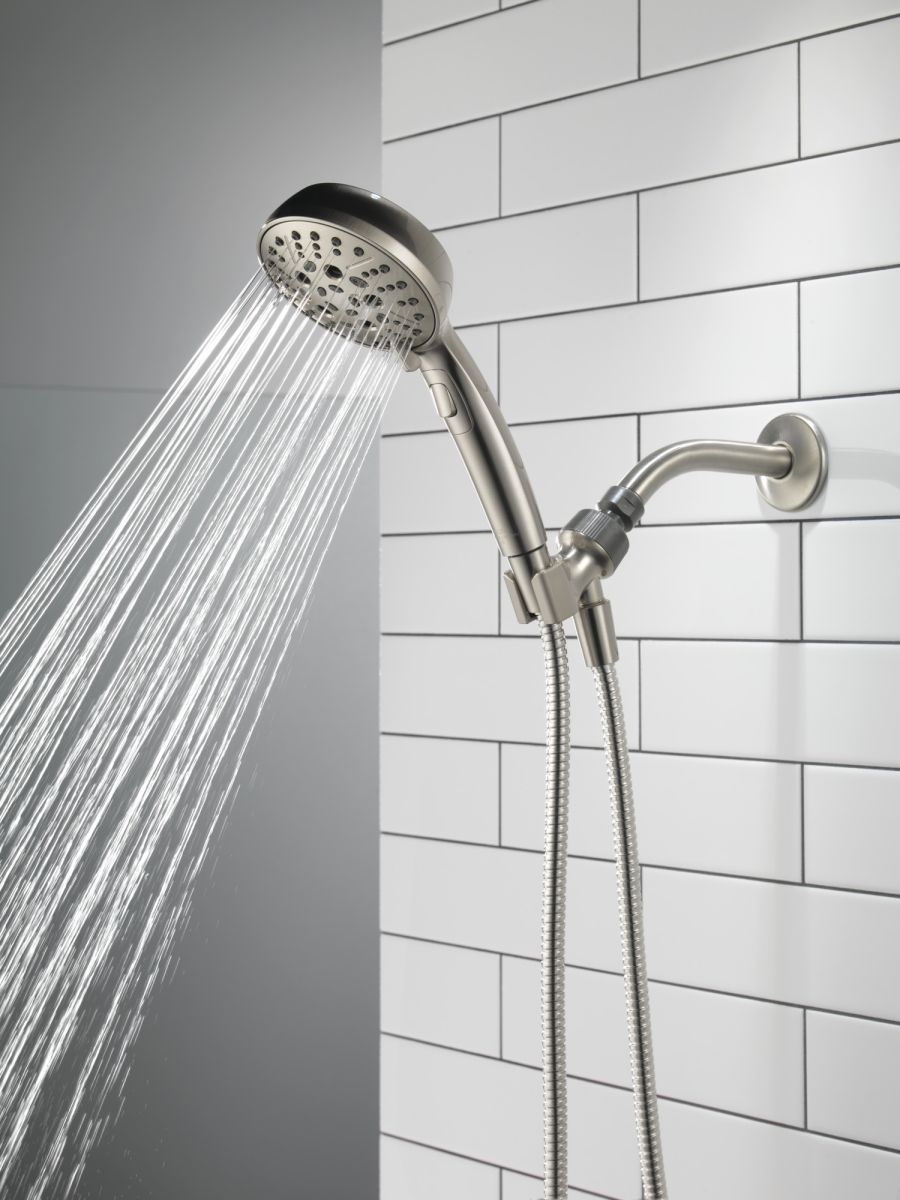 DELTA Universal Showering Components H2Okinetic 6-Setting Hand Shower — Satin Nickel