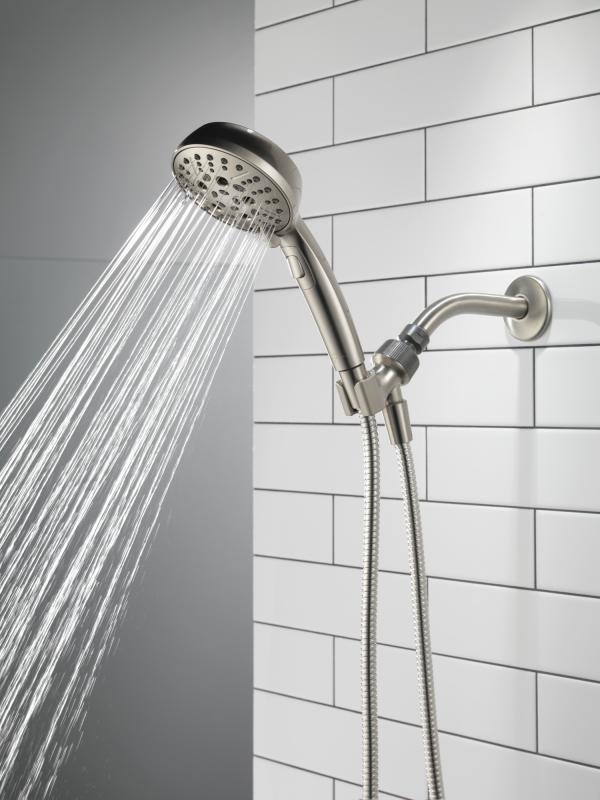 DELTA Universal Showering Components H2Okinetic 6-Setting Hand Shower — Satin Nickel