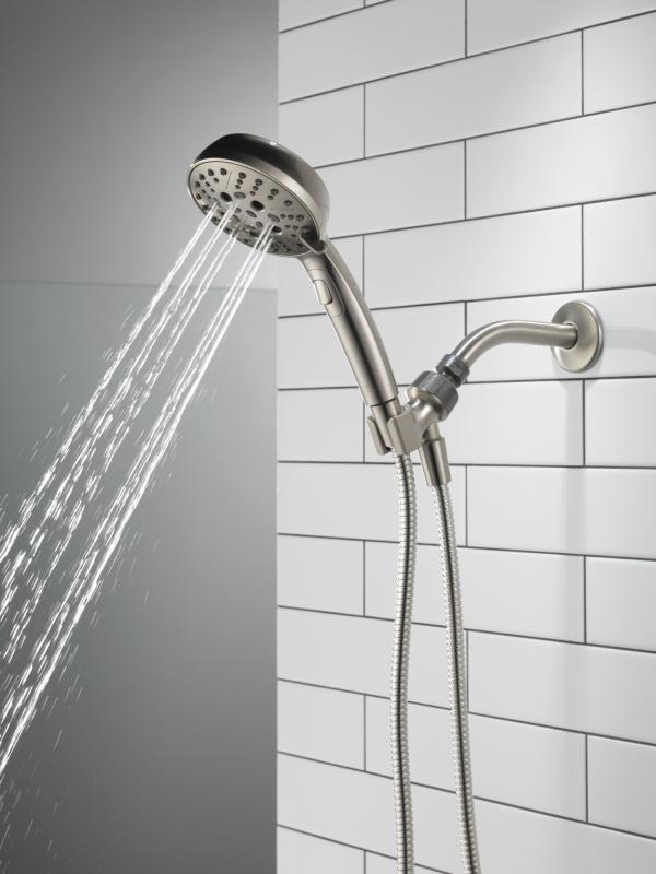 DELTA Universal Showering Components H2Okinetic 6-Setting Hand Shower — Satin Nickel