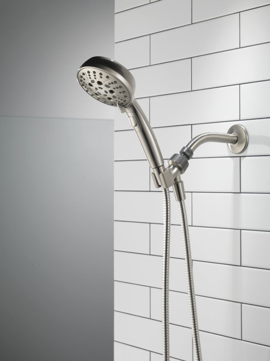 DELTA Universal Showering Components H2Okinetic 6-Setting Hand Shower — Satin Nickel