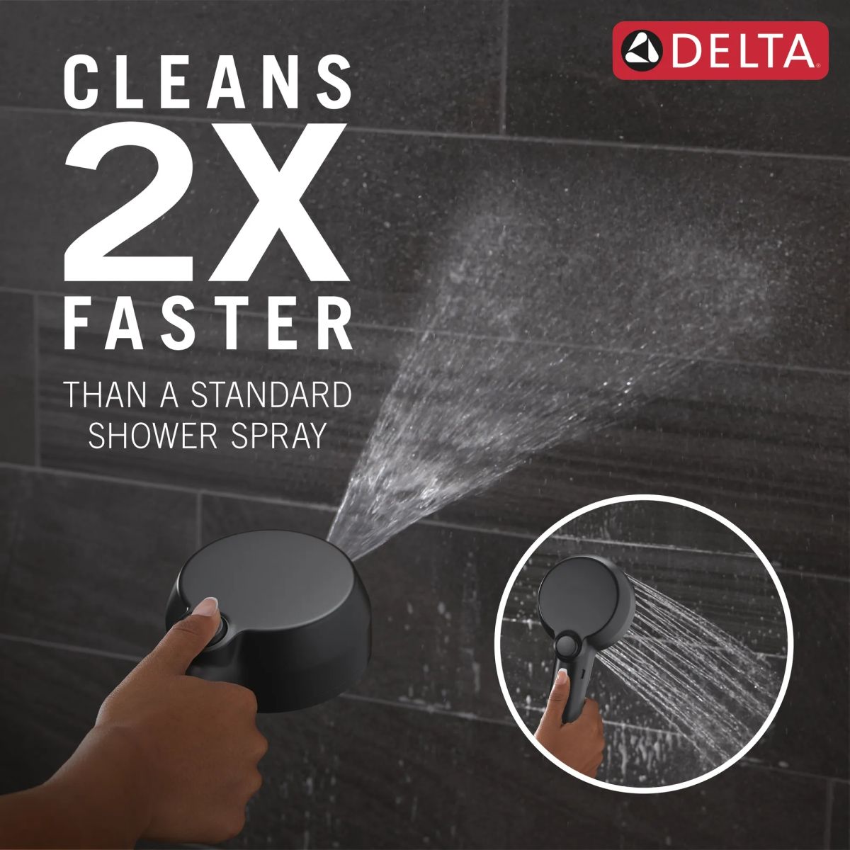 DELTA Universal Showering Components 5-Setting In2ition with ProClean — Matte Black