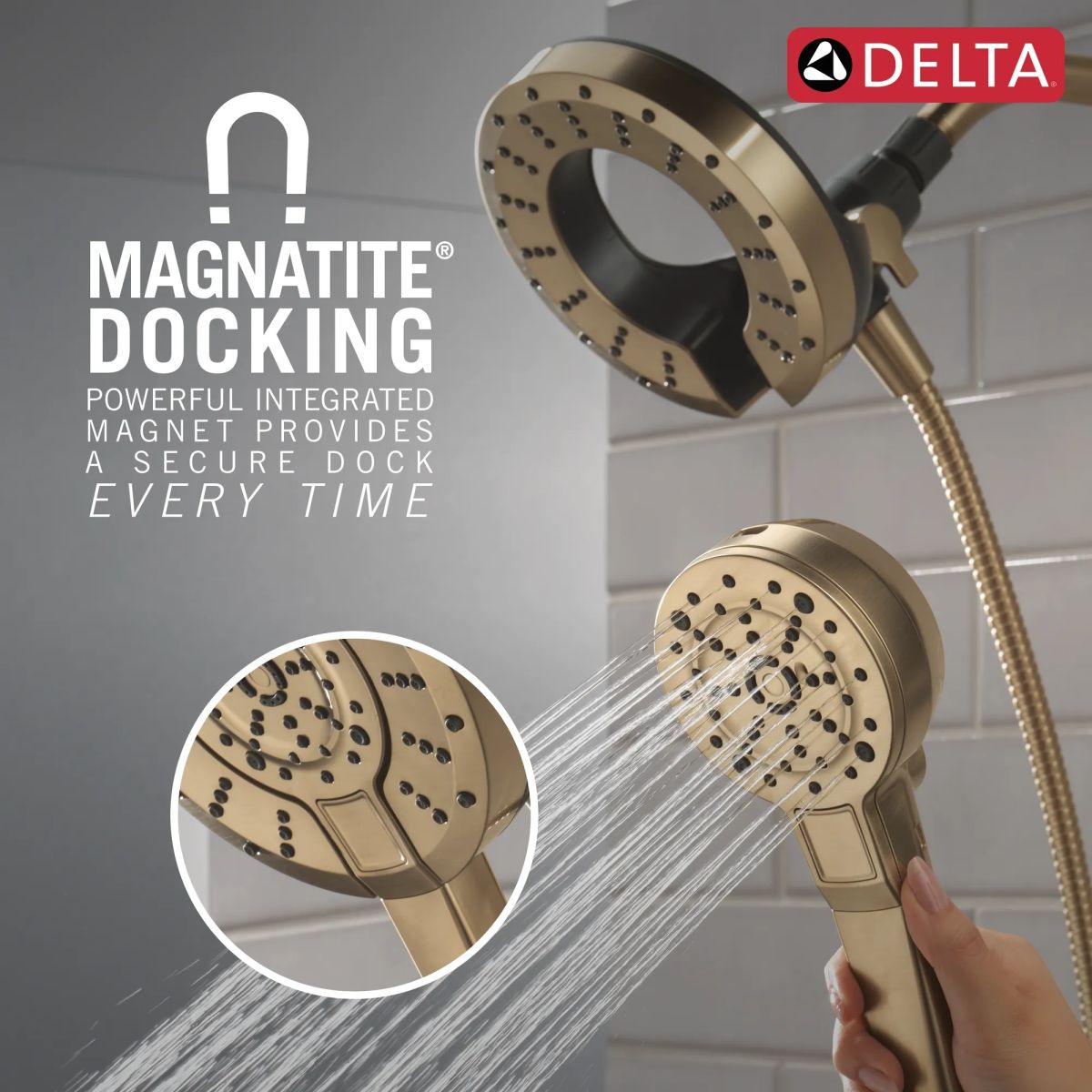 DELTA Universal Showering Components 5-Setting In2ition with ProClean — Champagne Bronze