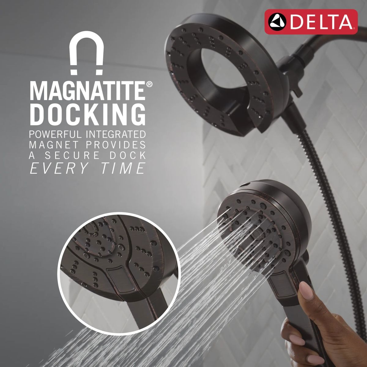 DELTA Universal Showering Components 5-Setting In2ition with ProClean — Venetian Bronze