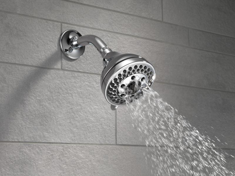 DELTA Universal Showering Components H2Okinetic 5-Setting Shower Head — Chrome