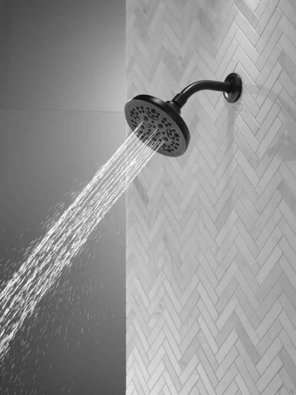 DELTA Universal Showering Components 5-Setting Shower Head — Matte Black