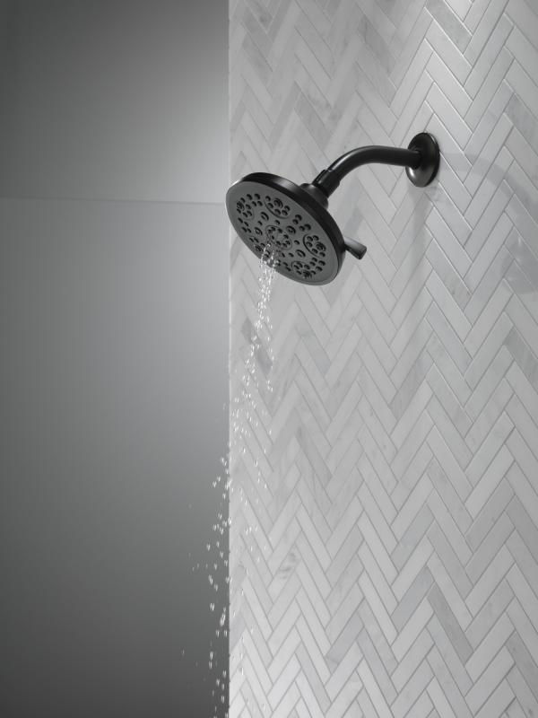 DELTA Universal Showering Components 5-Setting Shower Head — Matte Black