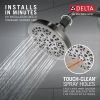 DELTA Universal Showering Components 5-Setting Shower Head — Spotshield Brushed Nickel