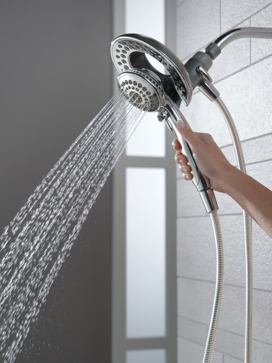 DELTA Universal Showering Components In2ition 5-Setting Two-in-One Shower — Chrome