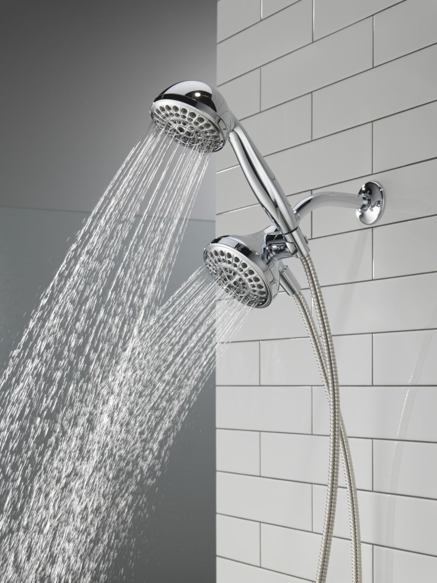 DELTA Universal Showering Components 5 Function Combo Pack Shower — Chrome