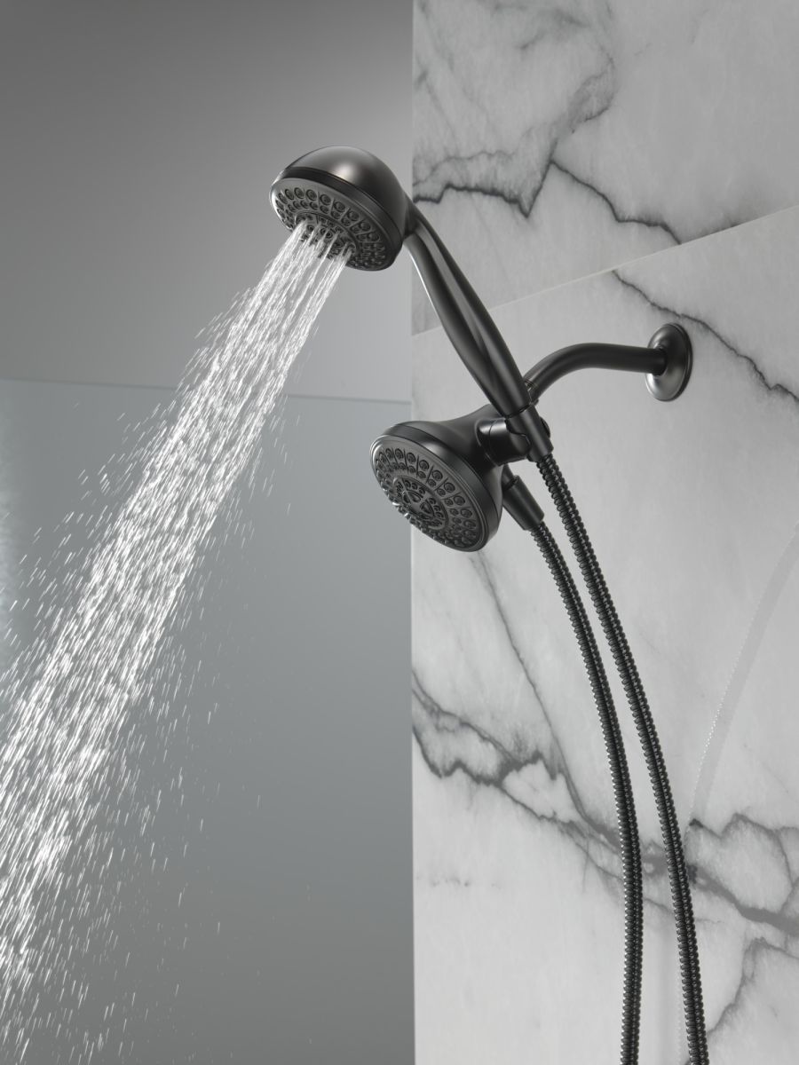 DELTA Universal Showering Components 5 Function Combo Pack Shower — Matte Black