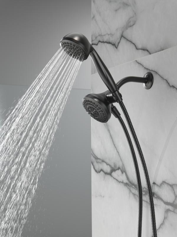 DELTA Universal Showering Components 5 Function Combo Pack Shower — Matte Black