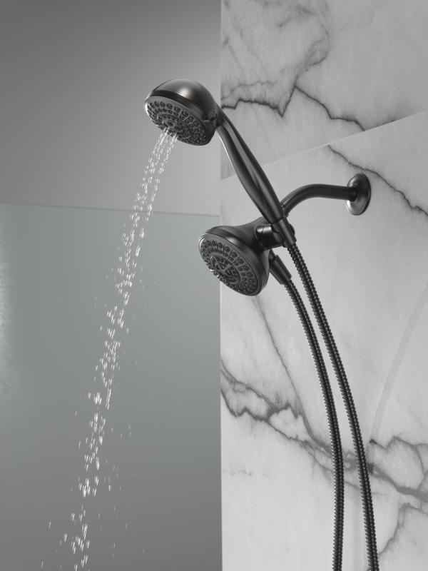DELTA Universal Showering Components 5 Function Combo Pack Shower — Matte Black