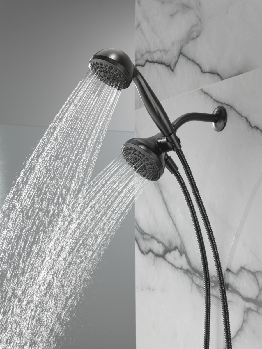 DELTA Universal Showering Components 5 Function Combo Pack Shower — Matte Black