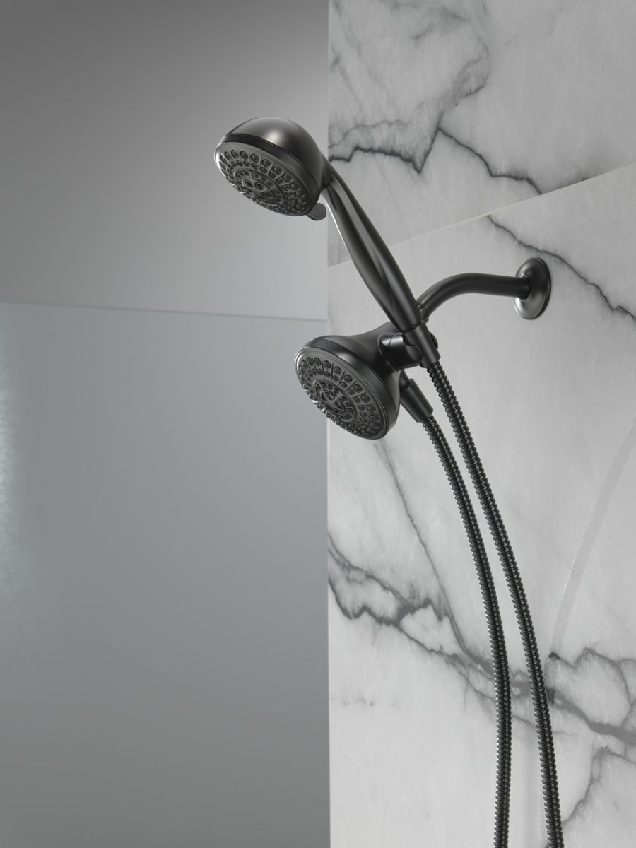 DELTA Universal Showering Components 5 Function Combo Pack Shower — Matte Black