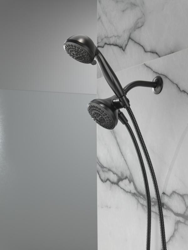 DELTA Universal Showering Components 5 Function Combo Pack Shower — Matte Black
